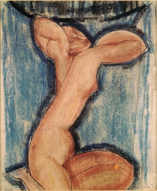 Caryatid III - Amedeo Modigliani Paintings
